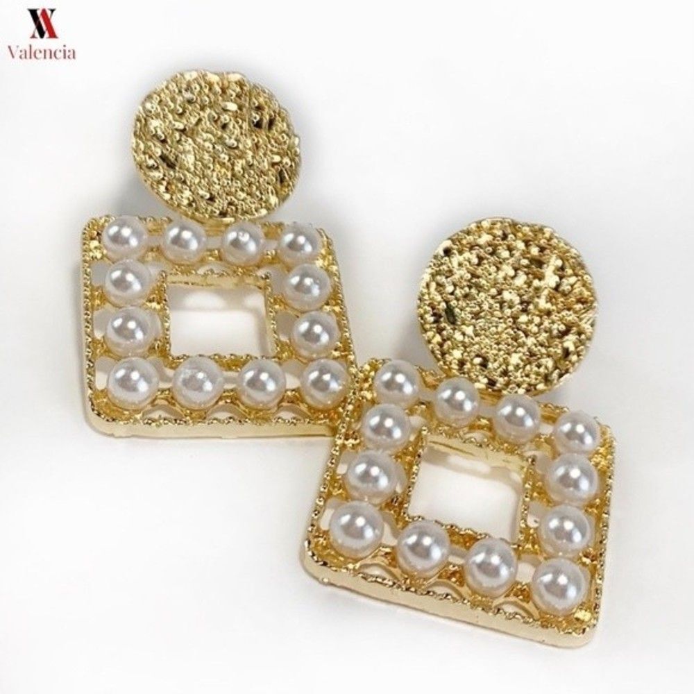 Faux Pearl Drop Earrings